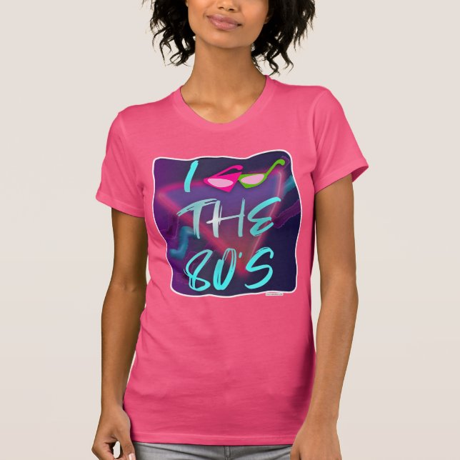 T-shirt Nouvelle Vague Lunettes Style 80s Love Slogan (Devant)