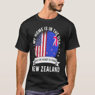 T-shirt Nouvelle-Zélande Américain Patriote Fier de Grandi