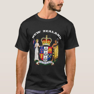 T-shirt Nouvelle-Zélande Armoiries Tee Flag Wellin