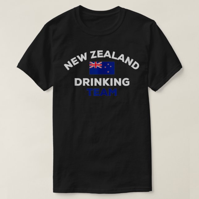 T-shirt Nouvelle-Zélande Boire Team Drapeau Funny Beer Par (Design devant)