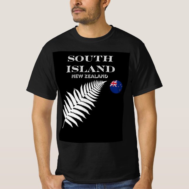 T-shirt Nouvelle-Zélande, Île du Sud, Terre de Kiwi, Terre (Devant)