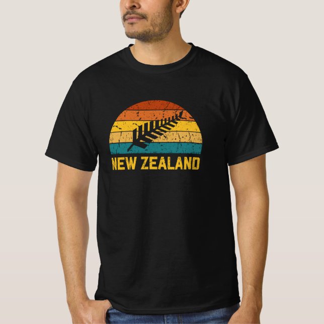 T-shirt Nouvelle-Zélande Rétro  (Devant)