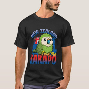 T-shirt Nouvelle-Zélande Sauver l'oiseau Kakapo Adorable K