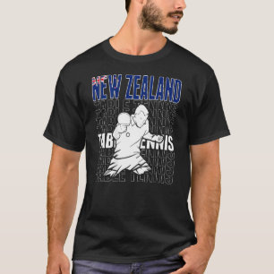 T-shirt Nouvelle-Zélande Tennis De Table Soutien Kiwi Ping
