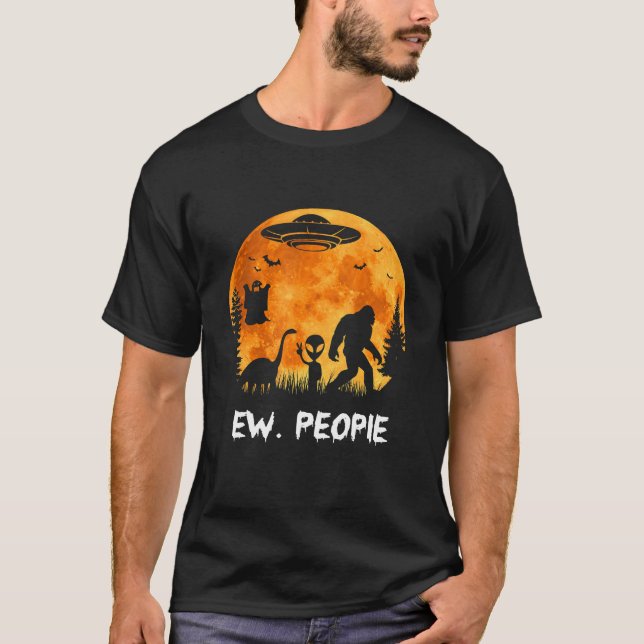 T-shirt Nouvelles personnes Bigfoot Dinosaur Alien UFO Boo (Devant)