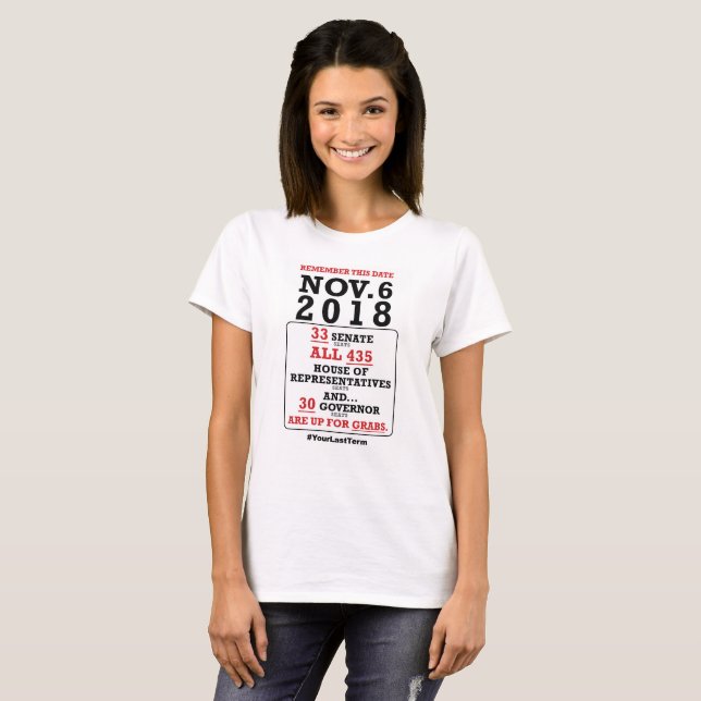 T-shirt Nov.6, 2018 - votez-les (Devant entier)