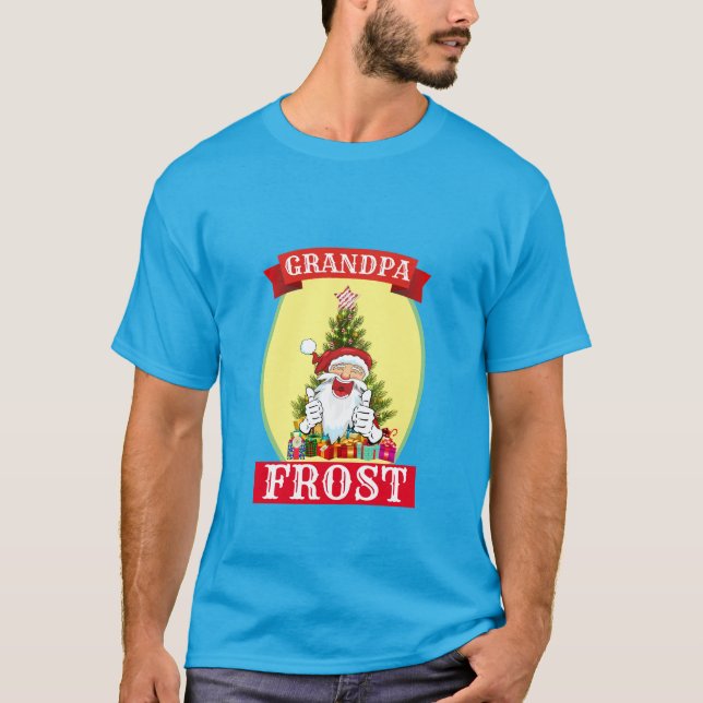 T-shirt Novelty Novelty Noël GRANDPA FROST (Devant)