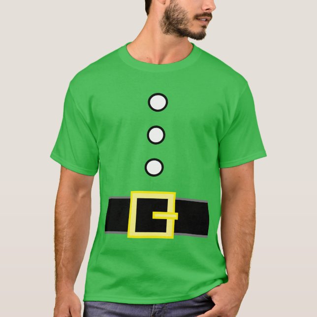 T-shirt Novelty Novelty Noël PÈRE NOËL ELF SUIT COSTUME (Devant)