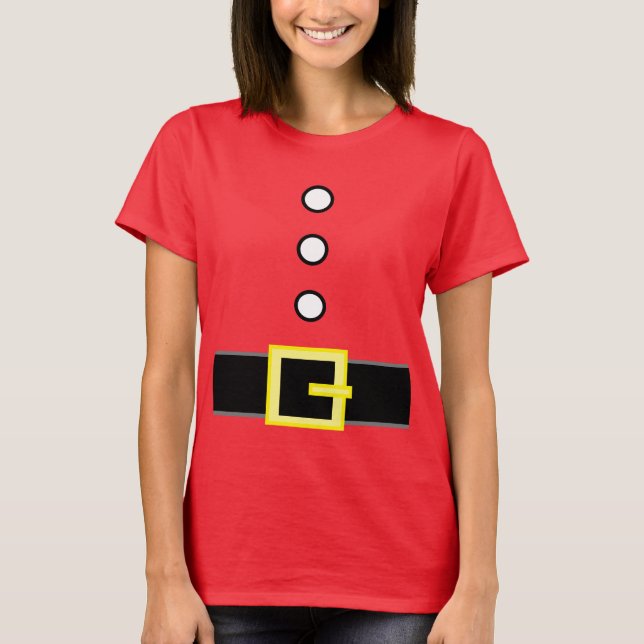 T-shirt Novelty pour femmes Noël PÈRE NOËL ELF SUIT COSTUM (Devant)