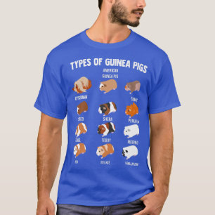 T-shirt Novelty Types Of Guinée Pigs Cavies Cavia Porcellu