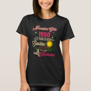 T-shirt Novembre 1950 73ème anniversaire Novembre Fille 19