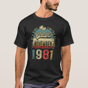 T-shirt Novembre 1981 41 Ans 41ème anniversaire Hommes Fem
