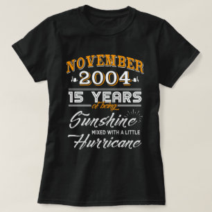 T-shirt Novembre 2004 cadeaux d'anniversaire de chemise
