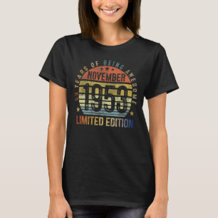 T-shirt Novembre 69 Année Vieux Vintage 1953 69e anniversa