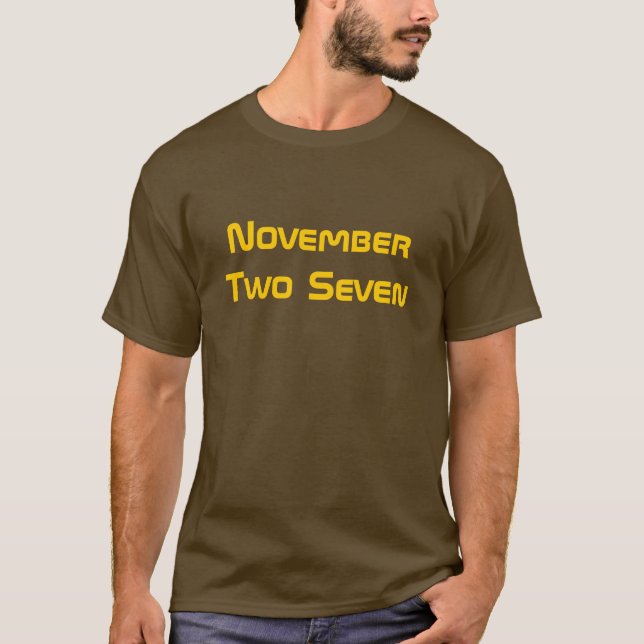 T-shirt Novembre deux sept (Devant)