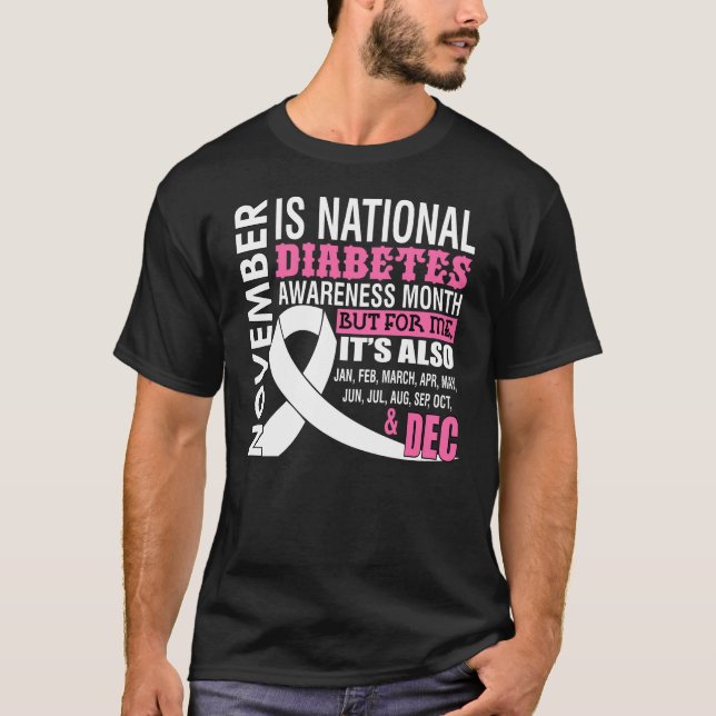 T-shirt Novembre Est Le Mois National De Sensibilisation A (Devant)