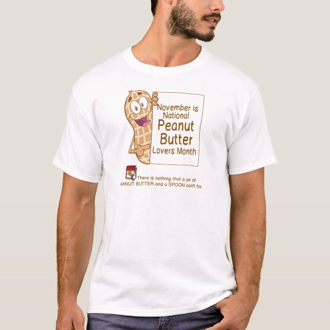 T-SHIRT NOVEMBRE EST MOIS D'AMANTS DE BEURRE D'ARACHIDE (Devant)
