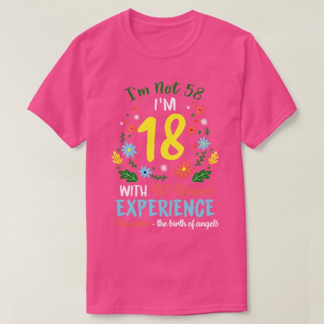 T-shirt Novembre Filles Fleur Tee 58 Ans Im Pas 58 B (Design devant)