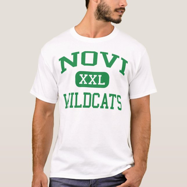 T-shirt Novi - chats sauvages - lycée de Novi - Novi (Devant)