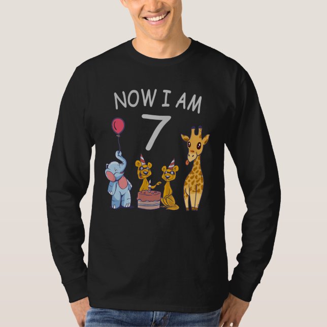 T-shirt Now I, 7 ans d'or 7th Birthday (Devant)
