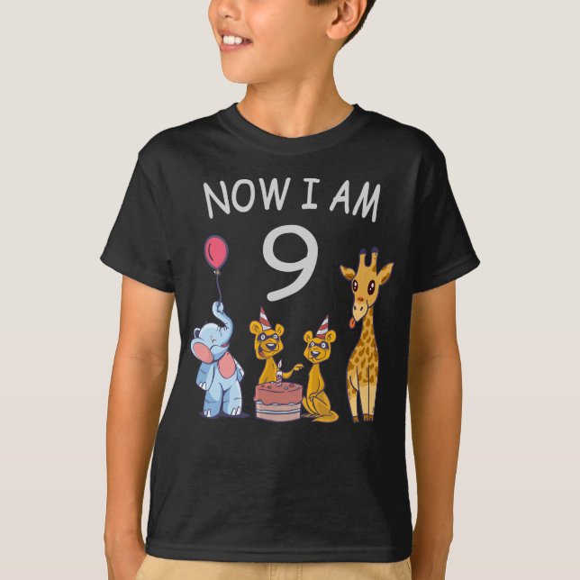 T-shirt Now I le 9e anniversaire du Birthday (Devant)