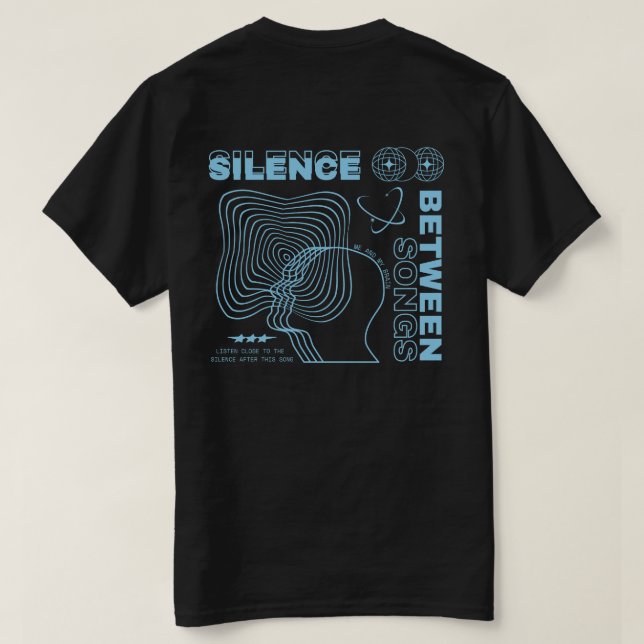T-SHIRT NØX STUDIOS — LE SILENCE ENTRE LES CHANSONS. (Design dos)