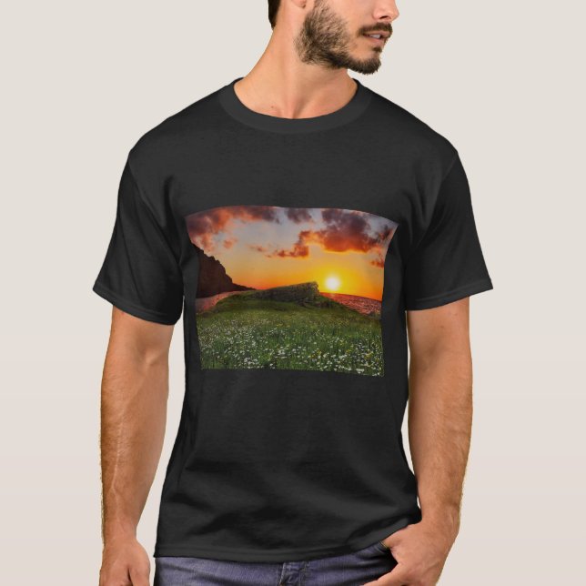 T-shirt Noyage du coucher du soleil (Devant)