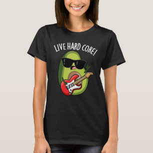 T-shirt Noyau Dur Avocat Rock Drôle Pun Fond Sombre