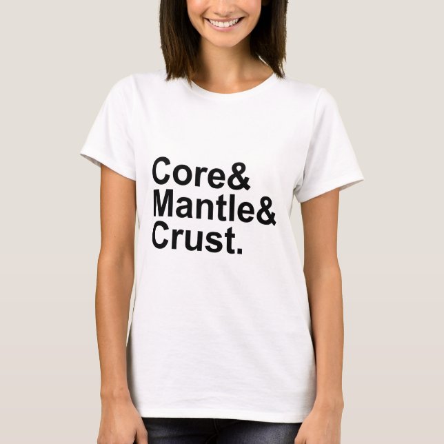 T-shirt Noyau Manteau Croûte | Structure interne de la Ter (Devant)