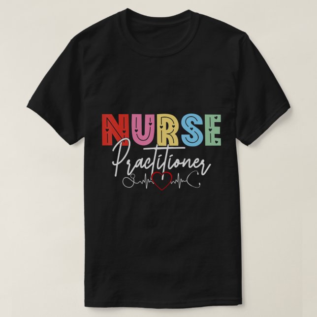 T-shirt NP Nurse Praticien Valentine's day Healthcare E (Design devant)