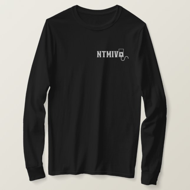 T-shirt NTMIV noir long-T (Design devant)