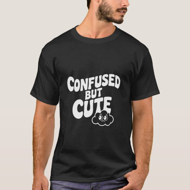 T-shirt Nuage adorable mignon et confus (Devant)