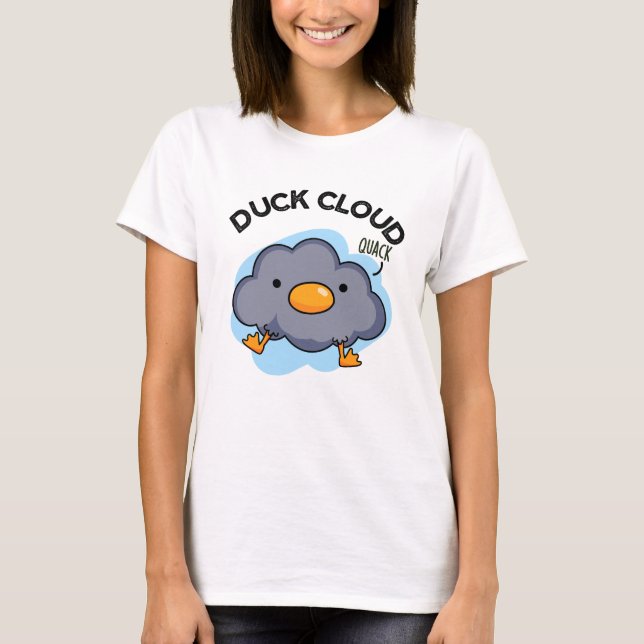 T-shirt Nuage de canard amusant Plume météorologique (Devant)