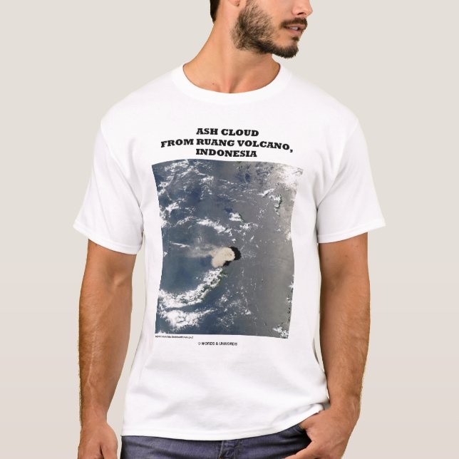 T-shirt Nuage de cendre de volcan de Ruang, Indonésie (Devant)