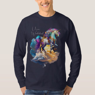 T-shirt Nuage de fantaisie de licorne magique pour la Sain