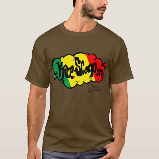 T-shirt Nuage de Kitescoop Rasta (Devant)