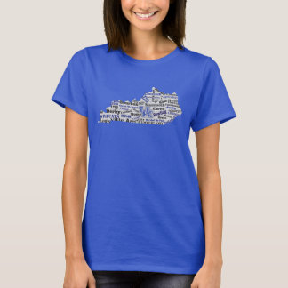 T-shirt Nuage de mots KY (bleu V1)