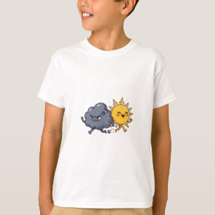 T-shirt Nuage d'Orage En Colère Chassant les Enfants du So