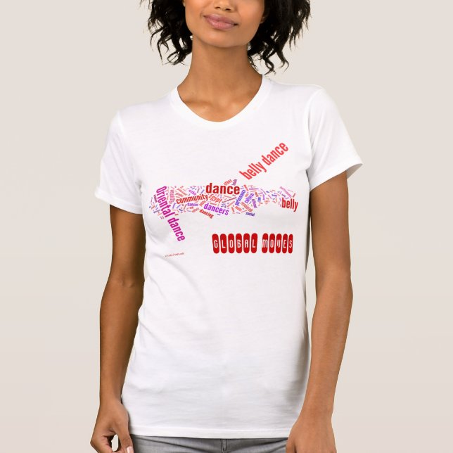 T-shirt Nuage global 2 de mot de mouvements (Devant)