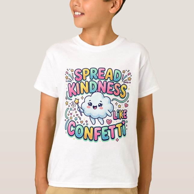 T-shirt Nuage Mignon "Répandre la Gentillesse comm (Devant)
