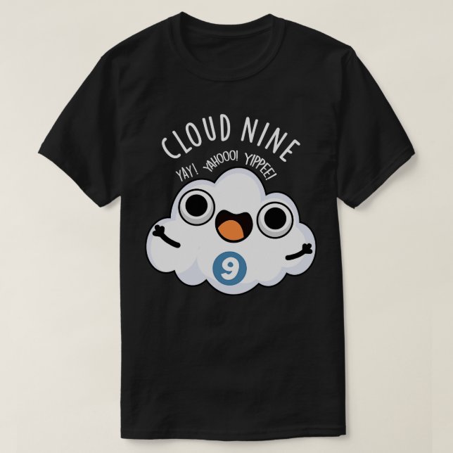 T-shirt Nuage Neuf Funky Météo Pun (Design devant)