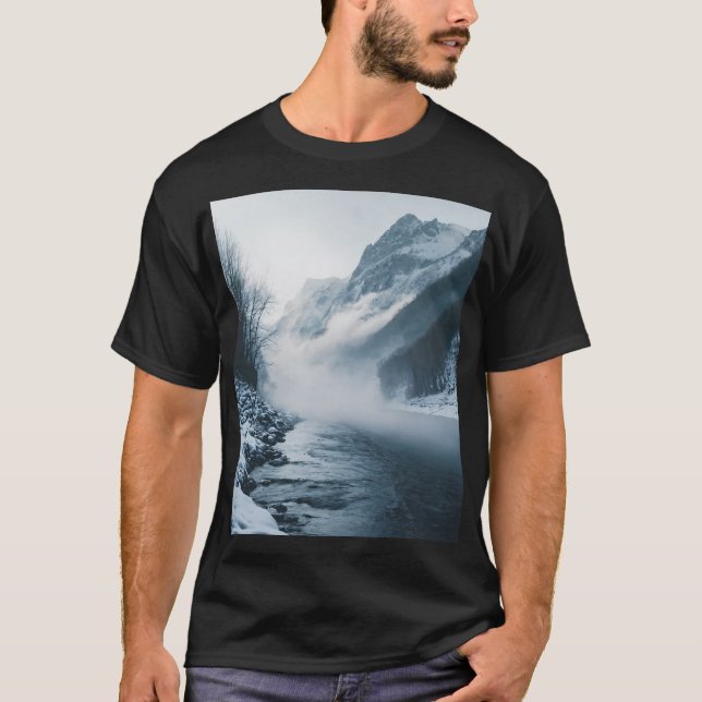 T-SHIRT NUAGE NOIR T CHEMISE (Devant)