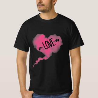T-shirt Nuage rose cœur 