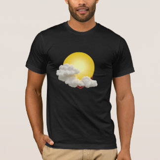 T-shirt Nuage soleil et blanc
