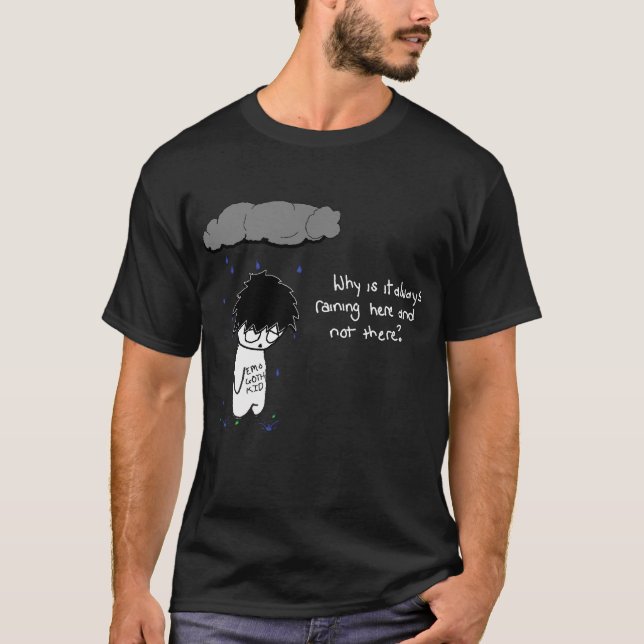 T-shirt Nuage triste avec le logo (Devant)