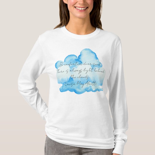 T-shirt "Nuages" avec Louisa May Alcott cite Femmes (Devant)