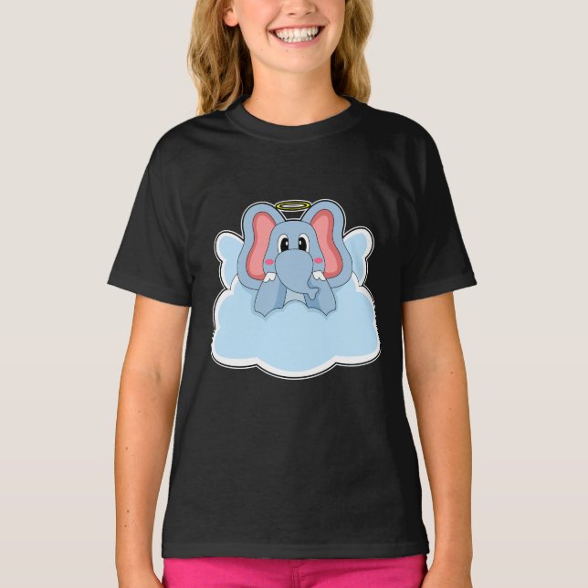 T-shirt Nuages d'ange éléphant (Devant)