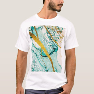 T-shirt Nuages d'art Abstraits : Encre translucide