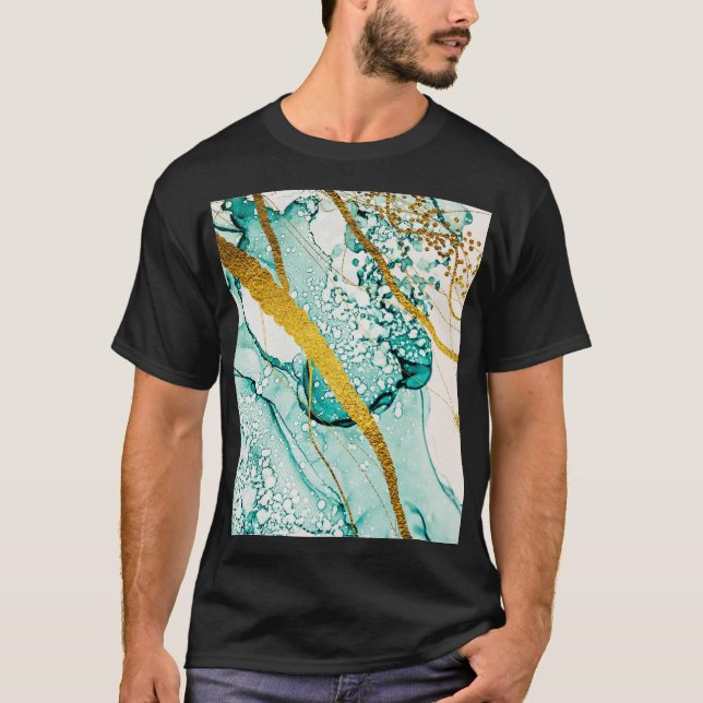 T-shirt Nuages d'art Abstraits : Encre translucide (Devant)