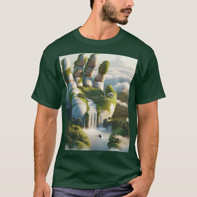 T-shirt Nuages De Forêt À Mer Imaginaire (Devant)